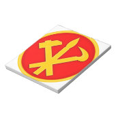 WPK-Arbeiderspartij Noord-Korea Embleem Notitieblok (Linkerzijde)