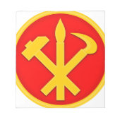 WPK-Arbeiderspartij Noord-Korea Embleem Notitieblok (Voorkant)