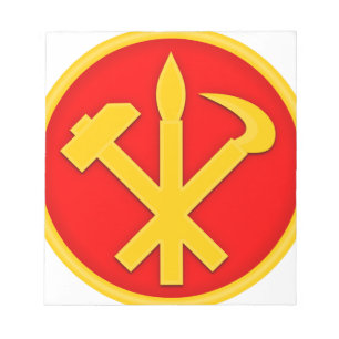WPK-Arbeiderspartij Noord-Korea Embleem Notitieblok