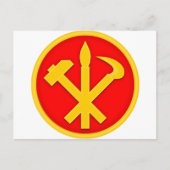 WPK-Arbeiderspartij Noord-Korea Embleem Uitnodiging Briefkaart (Voorkant)