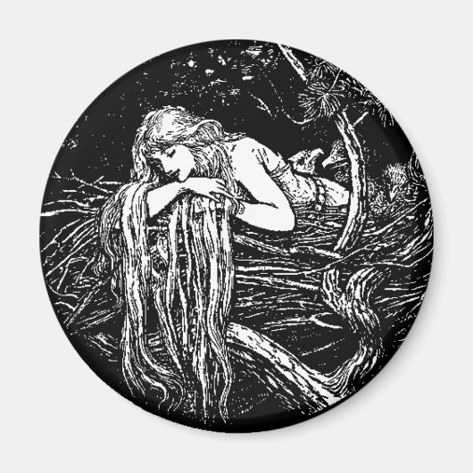 WQ MAGNEET: Lange Haired Maiden Magneet (Voorkant)