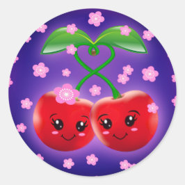 WQ Me en You Kawaii Cherry Couple 3" STICKER
