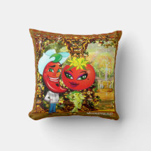 WQ PILLOW SM: Saucy Afternoons Hot Pepper Tomato