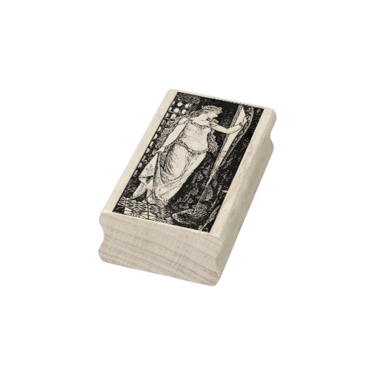 WQ RUBBER STAMP: Prinses bij het raam Rubberstempel (Stempel)