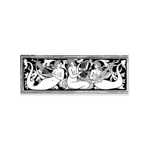 WQ RUBBER STEMP :  Mermaids Walter Crane Rubberstempel