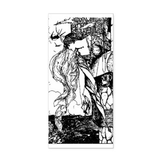 WQ RUBBER STEMPEL: HJ Ford Princess haalt brief op Rubberstempel