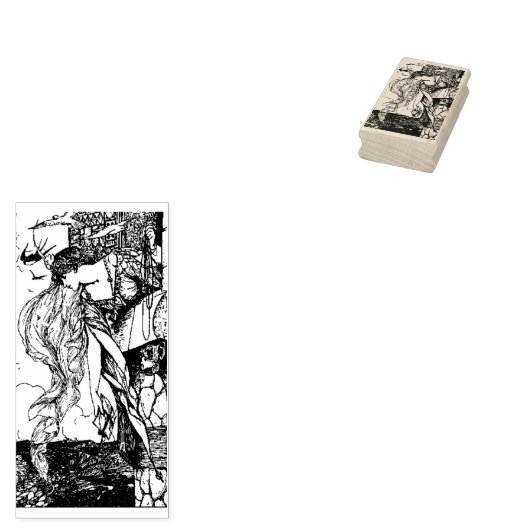 WQ RUBBER STEMPEL: HJ Ford Princess haalt brief op Rubberstempel (Gestempeld)