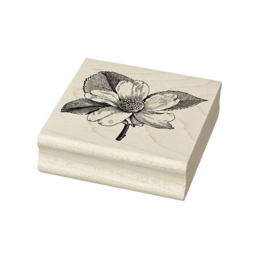 WQ RUBBER STEMPEL:  Hondenhout Bloem Rubberstempel (Stempel)