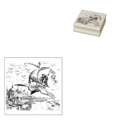 WQ RUBBER STEMPEL: Magische Vliegende Zwanenboot Rubberstempel (Gestempeld)