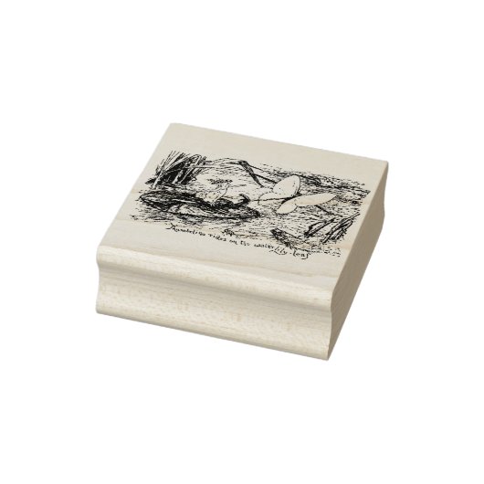 WQ RUBBER STEMPEL: Thumbelina Rides op Lily pad Rubberstempel (Stempel)