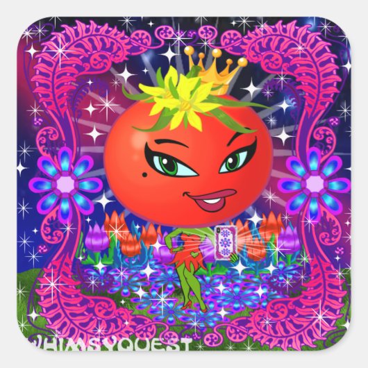 WQ Saucy Tomato "Say Cheese" Stickers (Voorkant)