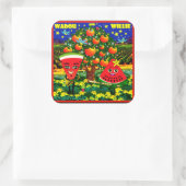 WQ STICKER LG: Watermeloen saxofone Flute Cartoon (Tas)