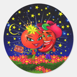 WQ STICKERS : Saucy Tomato en Scott Hot Pepper