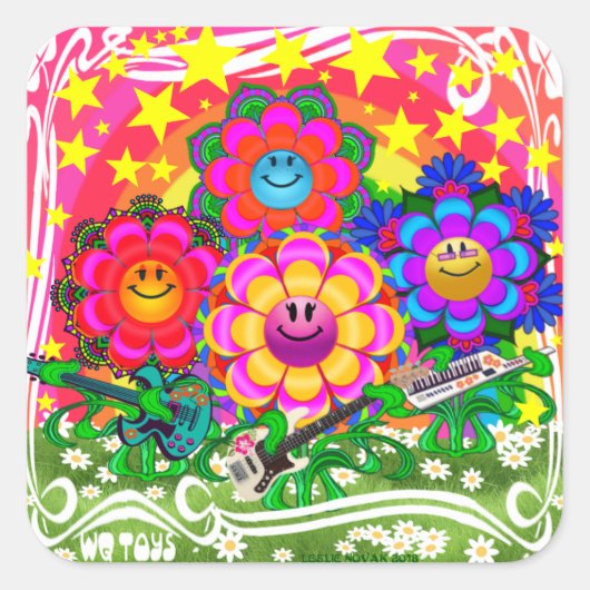 WQ Toys Flower Power Band Stickers (Voorkant)