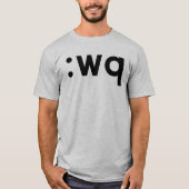 :wq - Zwarte tekst voor Vi/Vim-gebruikers T-shirt (Voorkant)