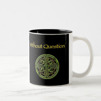WQCeltic Knot Logo zwart - Gepersonaliseerd Tweekleurige Koffiemok