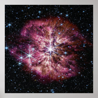 WR 124 Ster & Nebula | Heldere sterren | JWST Poster