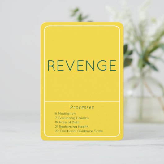 Wraak Geel LOA Emotionele Begeleiding Schaal Kaart (Staand voorkant)