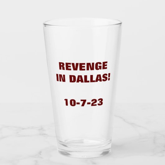 WRAAK IN DALLAS Glass Cup Glas (Voorkant)