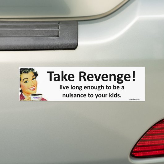 wraak nemen! bumpersticker (Op auto)