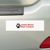 Wraak Wolven Delist Congres Stem Ze Uit Bumpersticker (Op auto)