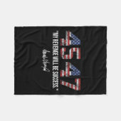 Wraak wordt succes Amerikaanse vlag Trump 2024 Fleece Deken (Voorkant (Horizontaal))