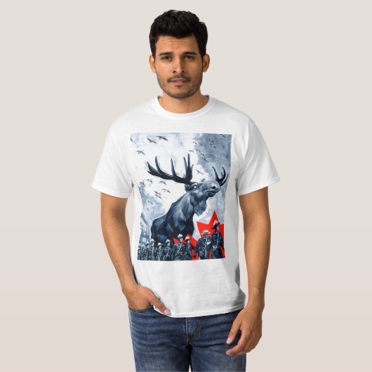 wraakzuchtige canadese eland overlord t t-shirt (Voorkant volledig)