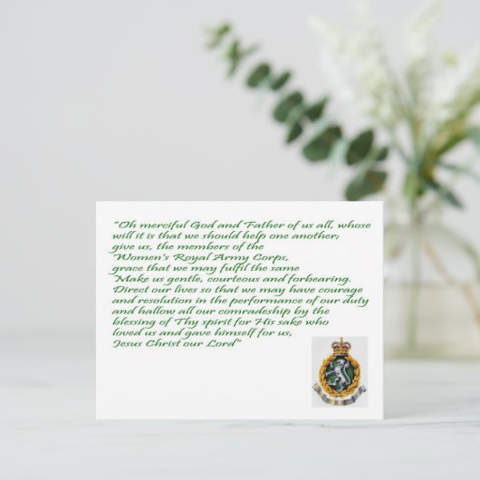 WRAC-Briefkaart Briefkaart (Staand voorkant)