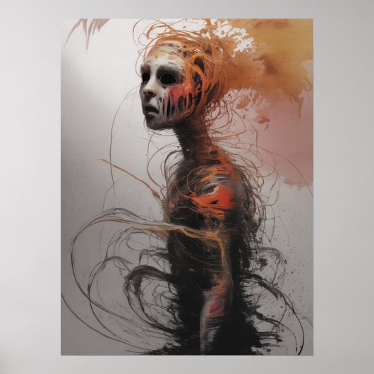 Wraith in Bloom - Surrealistische donkere fantasie Poster (Voorkant)