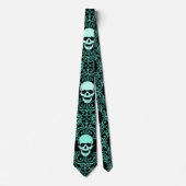 Wraithe  Gothic Reaper Skulls Gentleman's Stropdas (Voorkant)