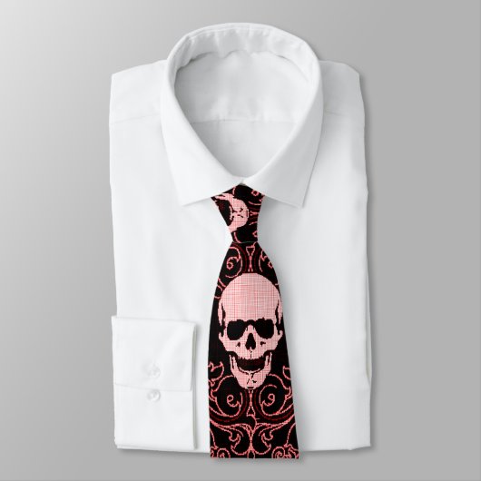 Wraithe  Red Gothic Skulls Gentlemen's Stropdas (Gebonden)