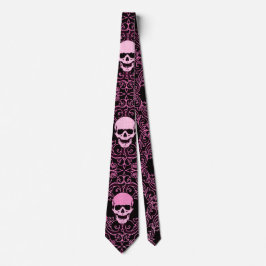 Wraithe roze gothic Skulls Gentleman's Stropdas