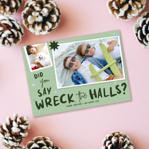 Wrak de Hallen, Grappige Kerstfotokaart Feestdagenkaart