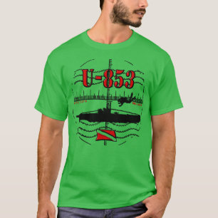 Wrak duik WWII Duitse onderzeeboot duiken U853 T-shirt