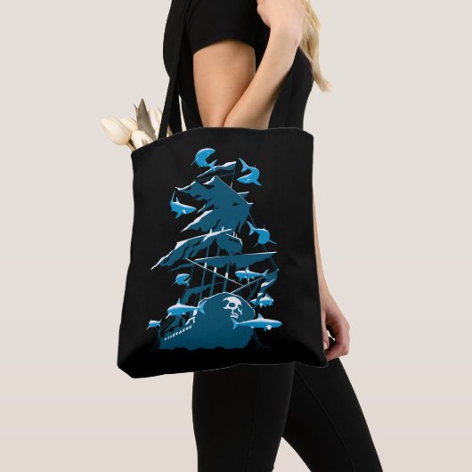 Wrak duiken en haaien tote bag (Dichtbij)