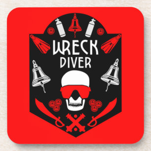 Wrak duikers bier onderzetter