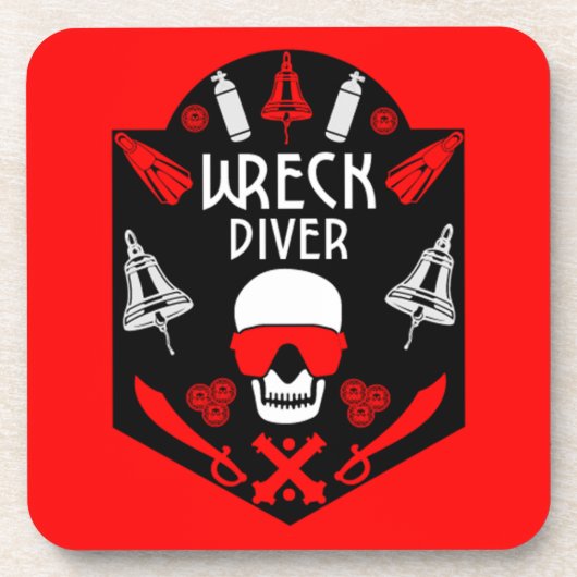 Wrak duikers bier onderzetter (Voorkant)