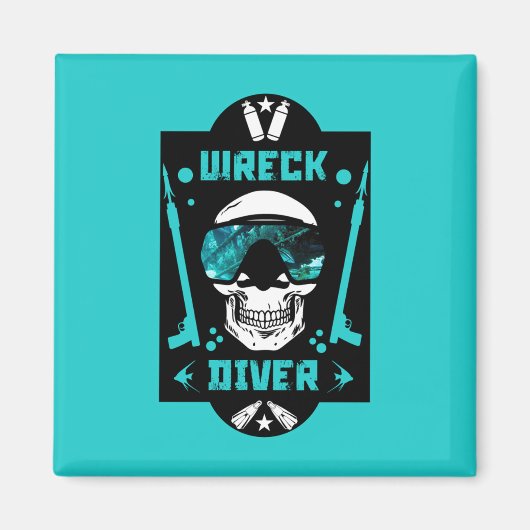 Wrak duikers magneet (Voorkant)