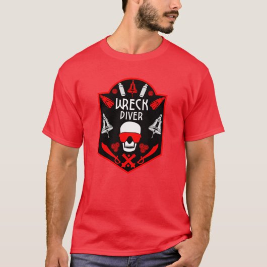 Wrak duikers t-shirt (Voorkant)