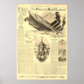 Wrak van de krant Lusitania Poster (Voorkant)