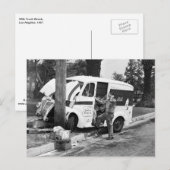 Wrak van de Melkwagen, Los Angeles, Vintage 1951 Briefkaart (Voorkant / Achterkant)