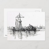 Wrak van de U.S. Maine Briefkaart (Voorkant / Achterkant)