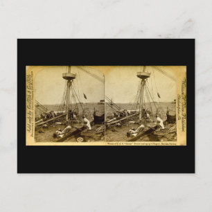 Wrak van de VS Maine Divers komen  op Briefkaart