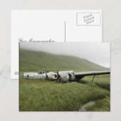 Wrak van het vliegtuig van de Tweede Wereldoorlog  Briefkaart (Voorkant / Achterkant)