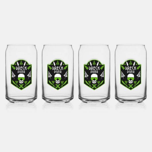 Wrak Zee duikers Blikvorm Glas (Voorkant)