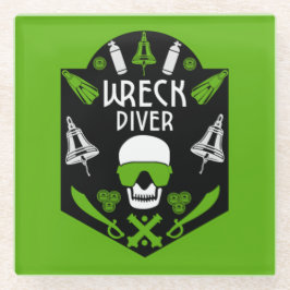 Wrak Zee duikers Glazen Onderzetter