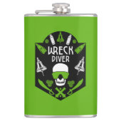 Wrak Zee duikers Heupfles (Voorkant)