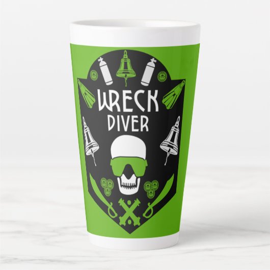 Wrak Zee duikers Latte Mok (Voorkant)