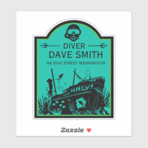 Wrak Zee duikers Sticker