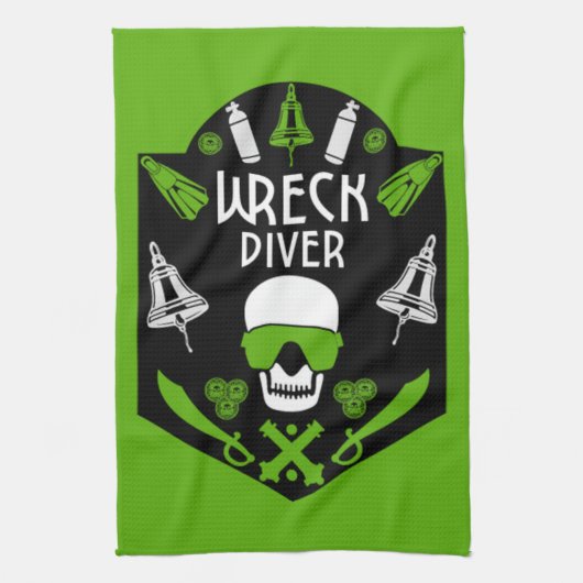 Wrak Zee duikers Theedoek (Verticaal)